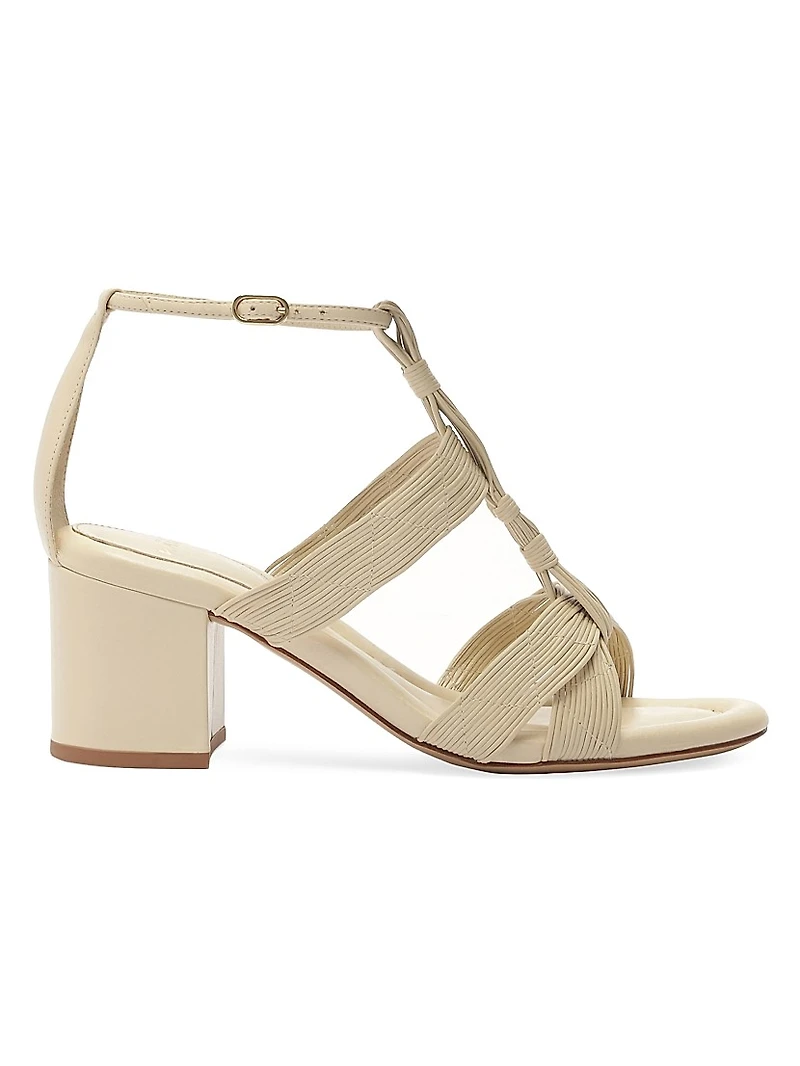 Olga 60MM Leather T-Strap Sandals