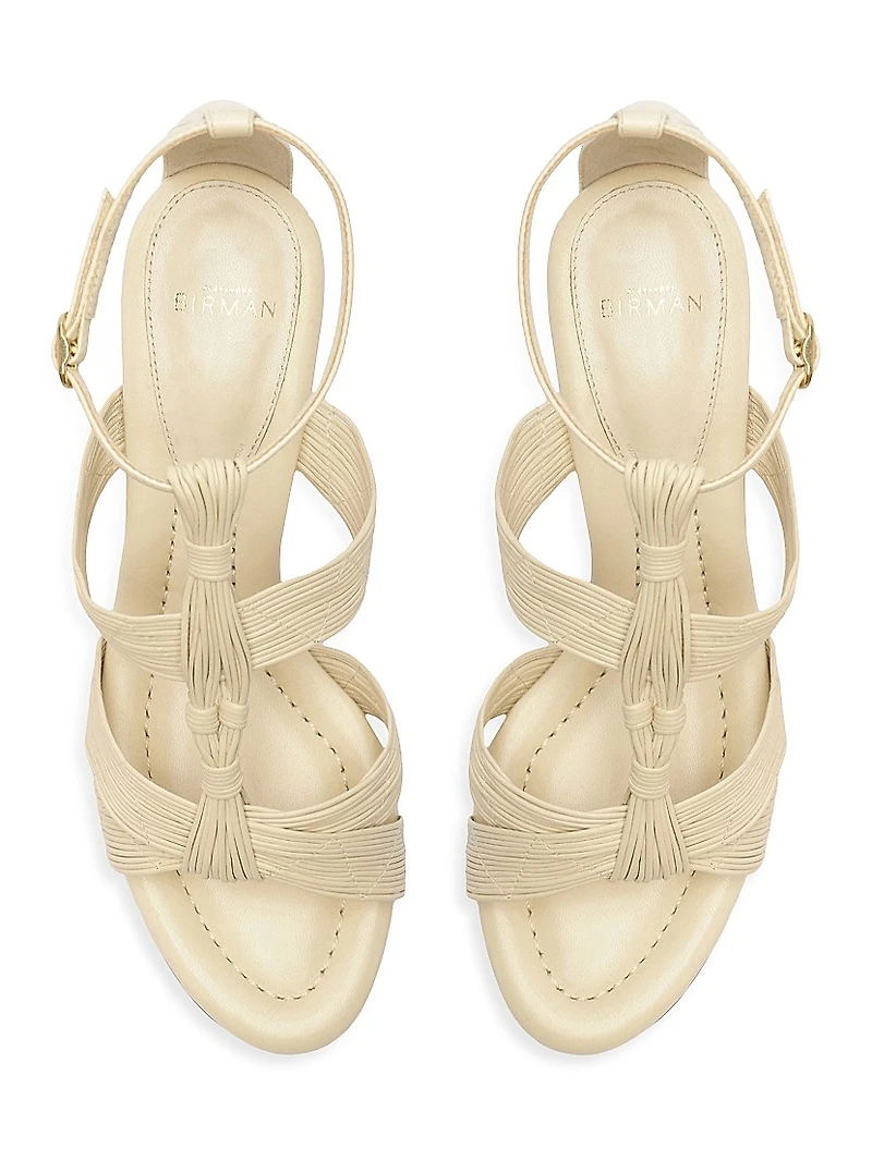 Olga 60MM Leather T-Strap Sandals