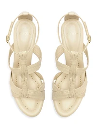 Olga 60MM Leather T-Strap Sandals