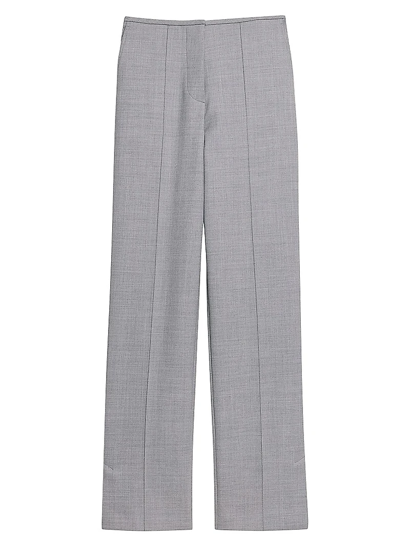 Low-Rise Pintuck Trousers