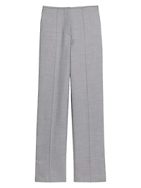 Low-Rise Pintuck Trousers