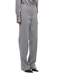 Low-Rise Pintuck Trousers