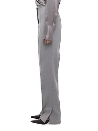 Low-Rise Pintuck Trousers