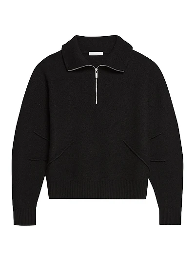 Boiled Wool Zip Sweater
