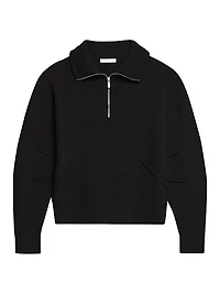Boiled Wool Zip Sweater