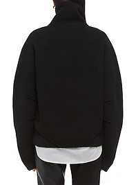 Boiled Wool Zip Sweater