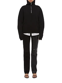Boiled Wool Zip Sweater