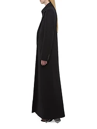 Relaxed Fit Wool Blend Coat