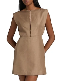 Grindale Hardware-Detail Stretch-Cotton Minidress