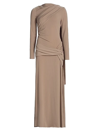 Catherinson Gathered Knit Maxi Dress