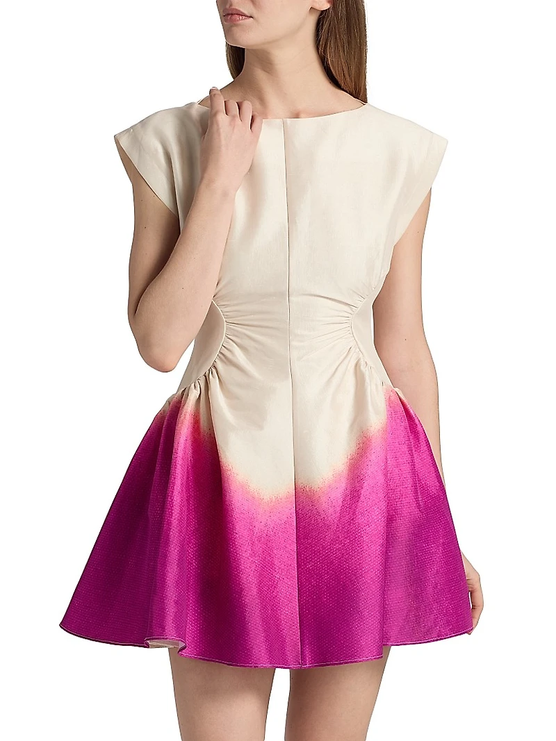 Emery Ombré Satin Minidress