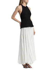 Minhall Pleated A-Line Maxi Dress