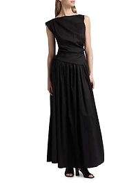 Stopes Asymmetric A-Line Maxi Dress
