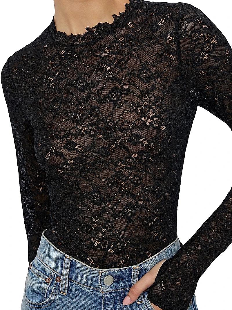 Taeyn Lace Crewneck Bodysuit