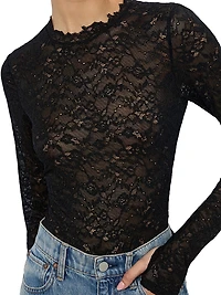 Taeyn Lace Crewneck Bodysuit