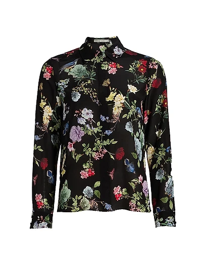 Willa Floral Silk Shirt