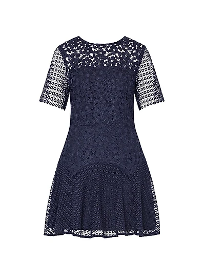 Lana Floral Lace Fit & Flare Minidress
