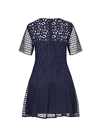 Lana Floral Lace Fit & Flare Minidress