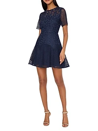 Lana Floral Lace Fit & Flare Minidress