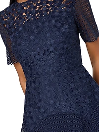 Lana Floral Lace Fit & Flare Minidress