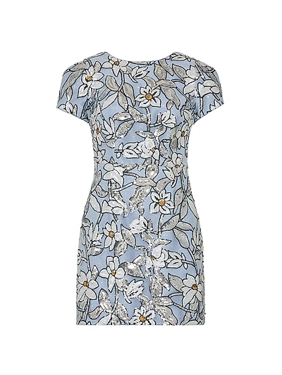 Rowen Sequined Floral Minidress