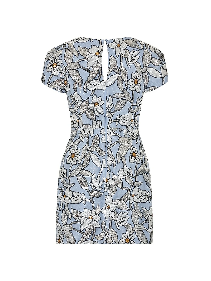 Rowen Sequined Floral Minidress