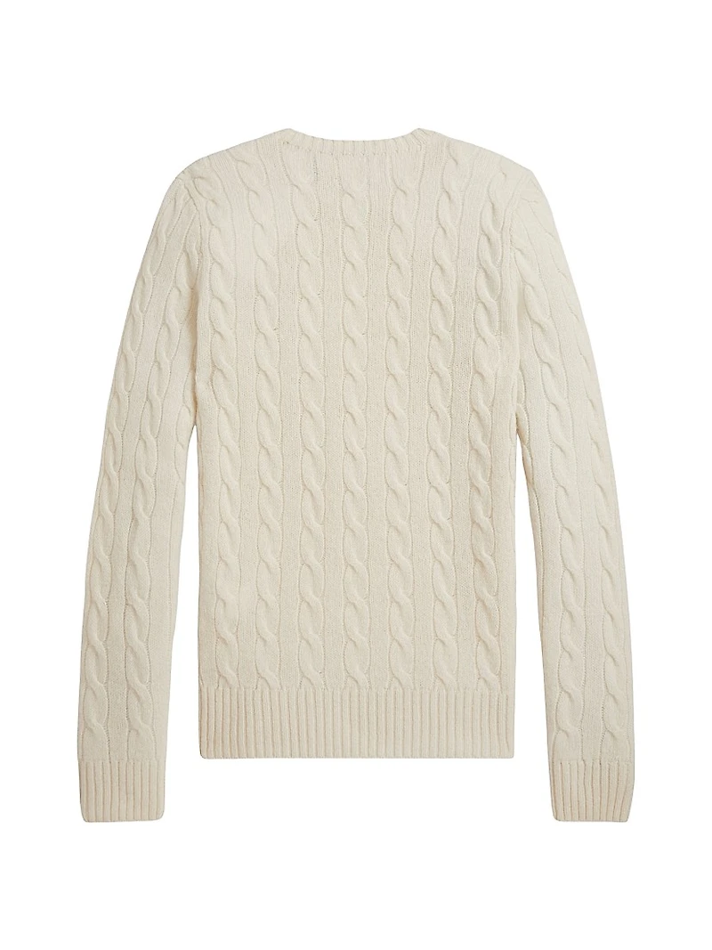 Cable-Knit Wool-Cashmere Crewneck Sweater