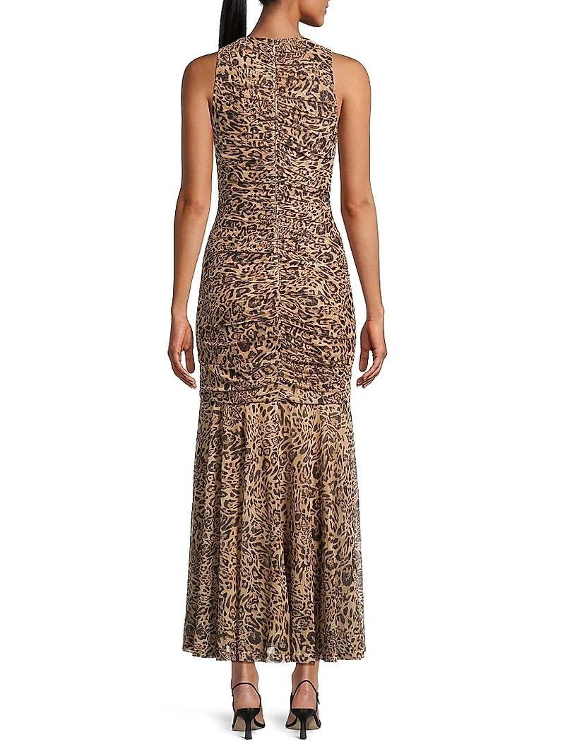 Julia Leopard-Print Maxi Dress