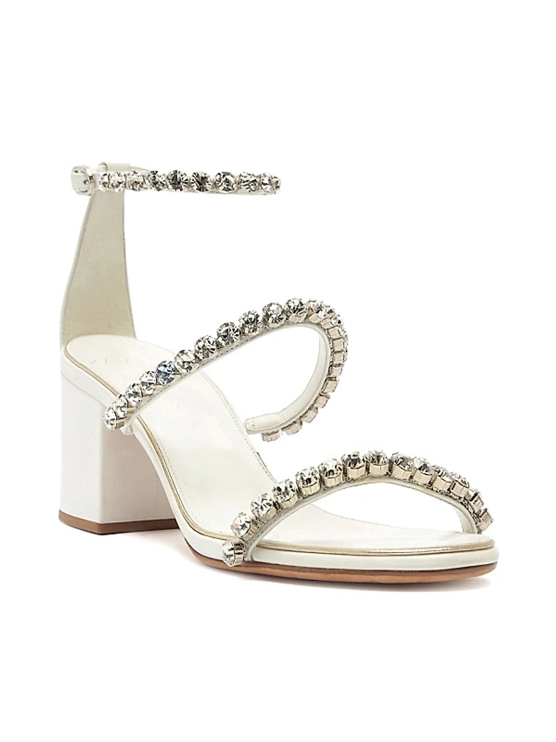 Alexa Crystals Bridal 60MM Leather Sandals