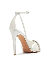 Georgina Crystal Bridal 100MM Leather Sandals