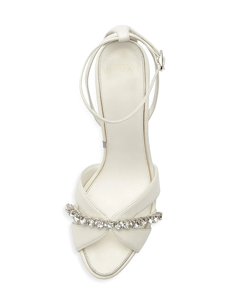 Georgina Crystal Bridal 100MM Leather Sandals