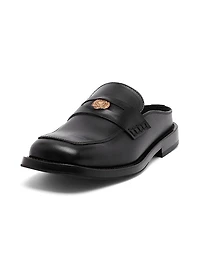 Leather Open Back Penny Loafers
