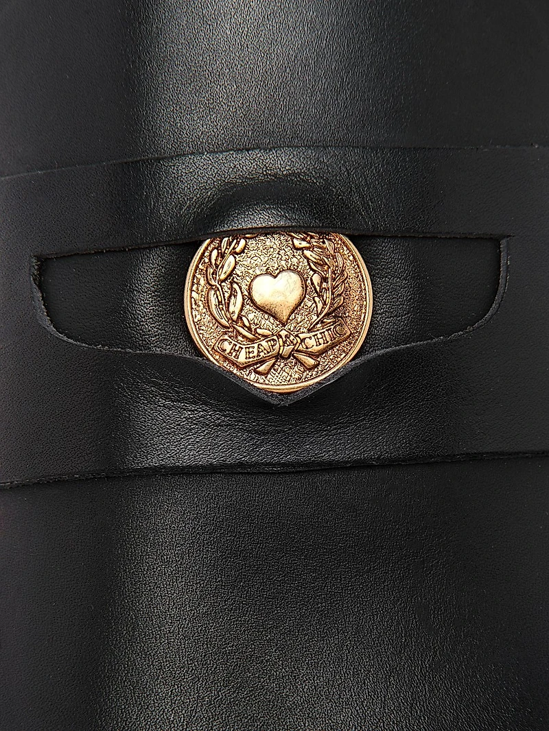 Leather Open Back Penny Loafers