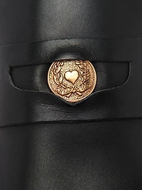 Leather Open Back Penny Loafers