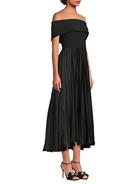 Stockton Off-the-Shoulder Midi-Dress