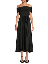 Stockton Off-the-Shoulder Midi-Dress