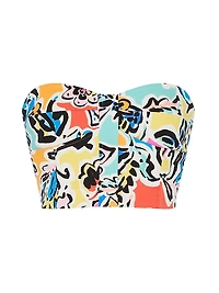 Neha Rainbow Oasis Poplin Bustier Top