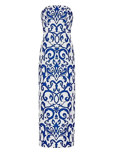 Orion Scroll Embroidered Midi-Dress