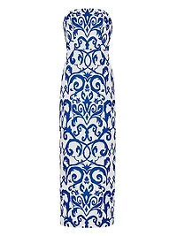 Orion Scroll Embroidered Midi-Dress