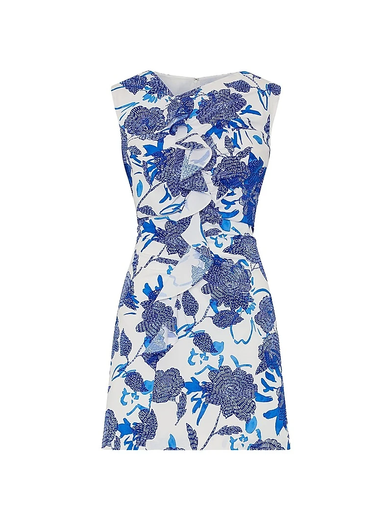 Novella Brushwork Floral Shift Dress