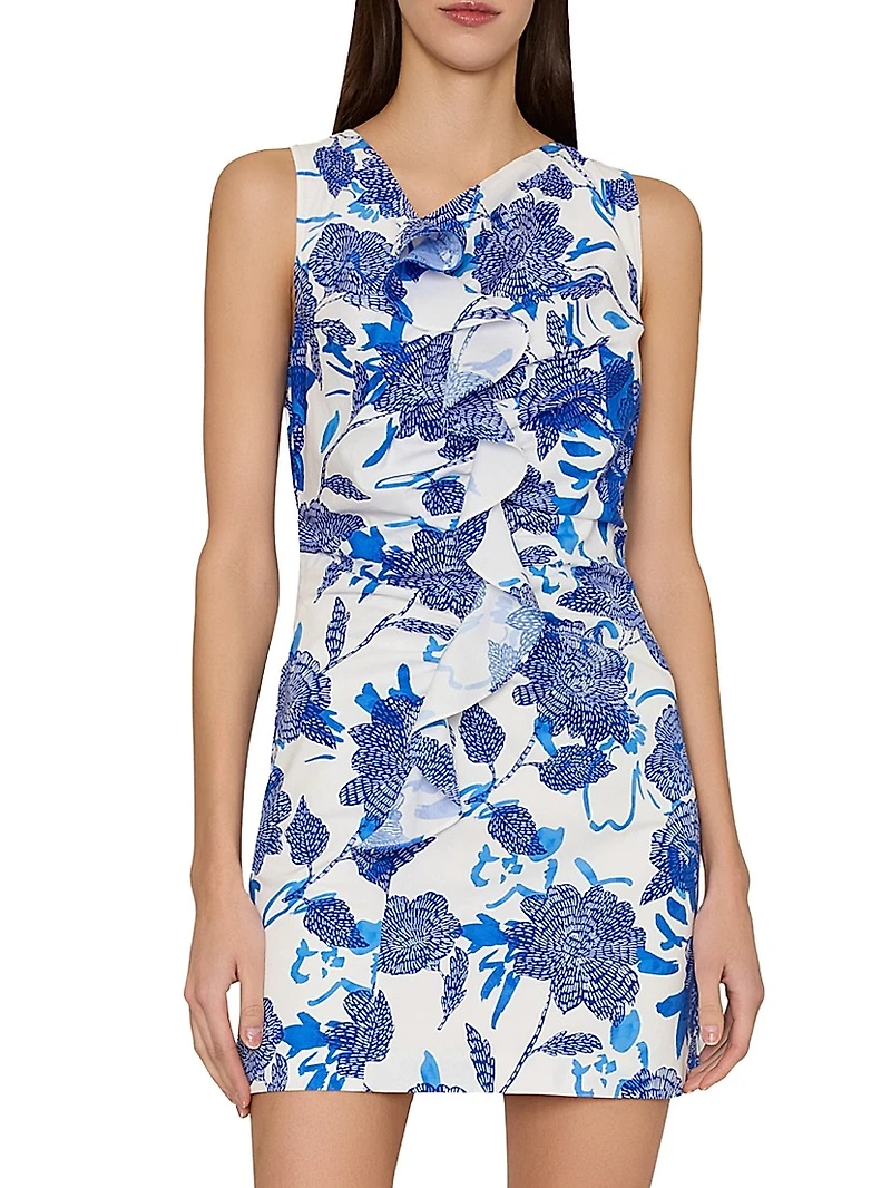 Novella Brushwork Floral Shift Dress