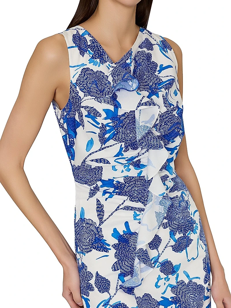 Novella Brushwork Floral Shift Dress