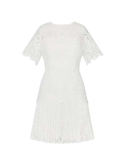 Nikoletta Mixed Laces Pleated Minidress