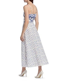 Le Fleur Hattie Linen-Cotton Midi-Dress