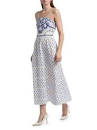 Le Fleur Hattie Linen-Cotton Midi-Dress
