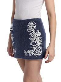 Le Fleur Agnes Mohair-Wool Blend Miniskirt