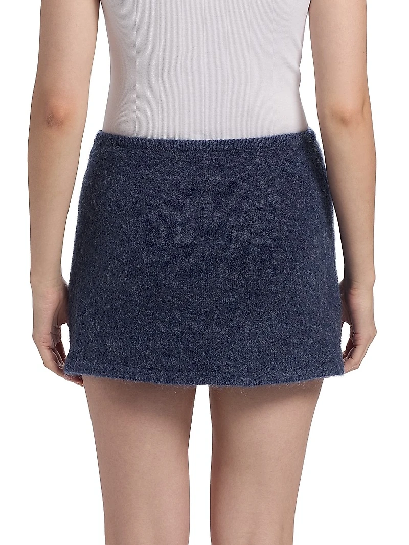 Le Fleur Agnes Mohair-Wool Blend Miniskirt