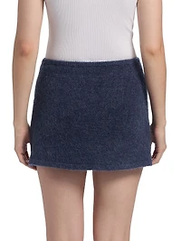 Le Fleur Agnes Mohair-Wool Blend Miniskirt