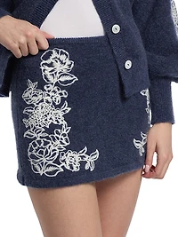 Le Fleur Agnes Mohair-Wool Blend Miniskirt