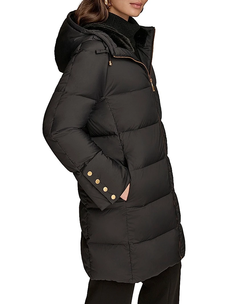 Down Hooded Puffer Coat